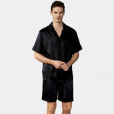 Short Silk Pajama Set for Men 100% Silk Short Sleeve Men Silk Pajamas - DIANASILK